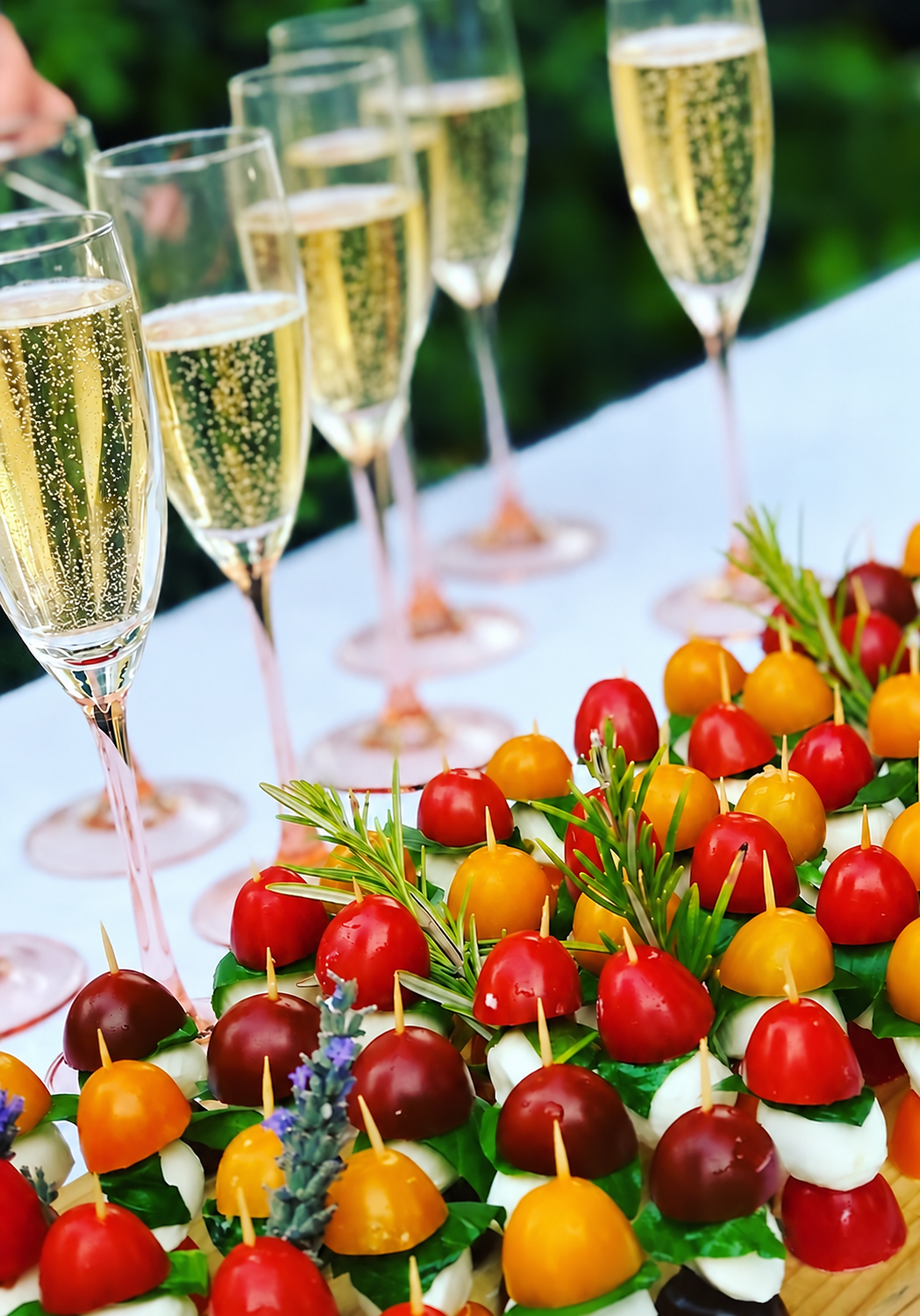 Buffet Ma Bohème et flûtes de champagne